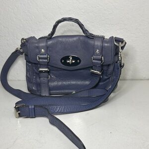 Mulberry Alexa Mini Navy Leather Crossbody Bag